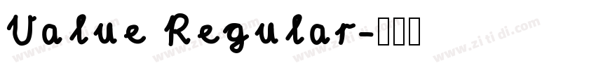 Value Regular字体转换
